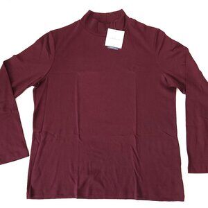 CROFT & BARROW Long Sleeve "MOCKNECK" Color Purple , Size XXL, Unisex, & Teens